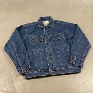 vintage 90s wrangler western denim trucker jacket